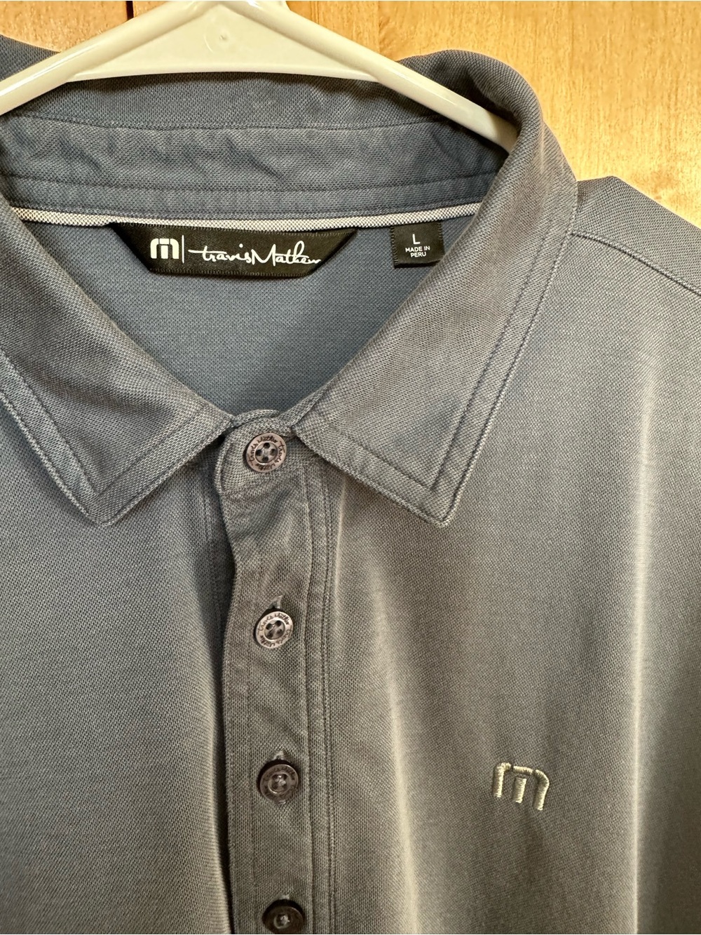 Travis Mathew Slate Blue Short Sleeve Polo